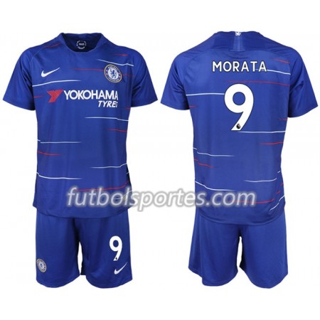 Camisetas Chelsea MORATA 9 Niño Primera Equipacion 2018/2019